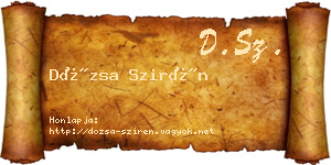 Dózsa Szirén névjegykártya